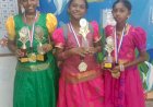 மூன்று சகோதரிகளுக்கும் வாழ்த்து தமிழ்ப்பள்ளியின் மாணவிகள் மித்ராஸ்ரீ, லெஷ்மிதா லைனா,ஷஸ்வீனாஸ்ரீ