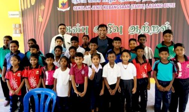 பியூட் தோட்ட தமிழ்ப்பள்ளிக்கு சிலம்ப மாஸ்டர்  டத்தோ சிவகுமார்- கவி மாறன் வருகை