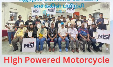 இந்திய இளைஞர்களுக்காக உயர் ஆற்றல் கொண்ட மோட்டார் சைக்கிள்  பயிற்சி