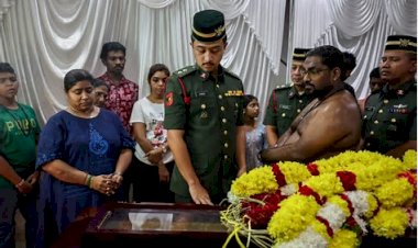 22 வயது  வீரர் இந்திரனுக்கு வீரரின் குடும்பத்தை ஆறுதல்